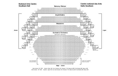 National Arts Centre Southam Hall Balcony / Balcon F[removed][removed][removed]E[removed][removed][removed]