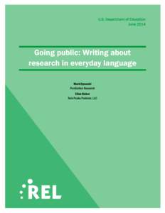 Going public: Writing about research in everyday language