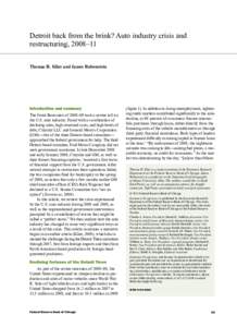 Chrysler / Fiat / Auburn Hills /  Michigan / Automotive industry / General Motors Chapter 11 reorganization / Automotive industry in the United States / Ron Bloom / Automotive industry crisis of 2008–2010 / General Motors / Transport / Late-2000s financial crisis / Economy of the United States