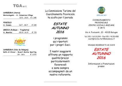 TGA s.r.l. SARDEGNA (Aereo) Maracalagonis - H. Calaserena Village  € 1.340