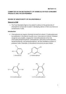 MUT[removed]COMMITTEE ON THE MUTAGENICITY OF CHEMICALS IN FOOD CONSUMER PRODUCTS AND THE ENVIRONMENT