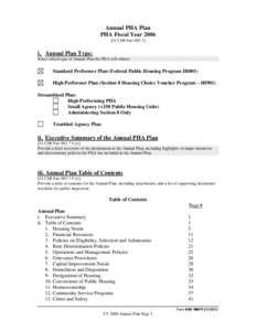 Annual PHA Plan PHA Fiscal Year[removed]CFR Part[removed]i. Annual Plan Type: Select which type of Annual Plan the PHA will submit.