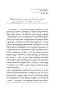 Revista de Estudios Histórico-Jurídicos [Sección Noticias] XXXV (Valparaíso, Chile, 2013)