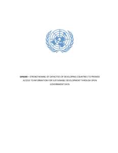 DPADM – STRENGTHENING OF CAPACITIES OF DEVELOPING COUNTRIES TO PROVIDE ACCESS TO INFORMATION FOR SUSTAINABLE DEVELOPMENT THROUGH OPEN GOVERNMENT DATA TERMS OF REFERENCE FOR SPECIAL SERVICE AGREEMENT