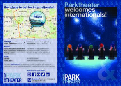 EINDHOVEN  Parktheater Eindhoven the ‘place to be’ for internationals!  PARK