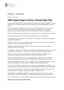 Animals in sport / Bunyip State Park / GMA Network / Spotlighting / Poaching / Deer / Recreation / Crime / Hunting methods / Hunting / Deer hunting