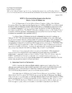 SORNA Substantial Implementation Review Modoc Tribe of Oklahoma