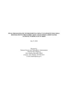 National Oceanic and Atmospheric Administration / National Ocean Service / Florida Keys National Marine Sanctuary / United States National Marine Sanctuary / Coral reef / Essential fish habitat