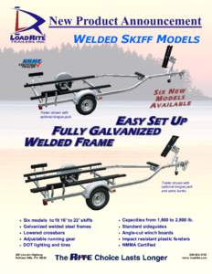 New Product Announcement WELDED SKIFF MODELS S IX NEW MODELS A VAILABLE