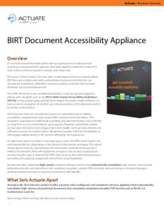 BIRT Document Accessibility Appliance