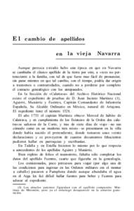 E l cambio de apellidos en l a vieja  Navarra