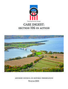 Preserving America’s Heritage  CASE DIGEST: section 106 in action  advisory council on historic preservation