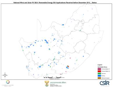 National Wind and Solar PV SEA: Renewable Energy EIA Applications Received before December 2012 _ Status  Legend Application Status Preferred Bidder R1