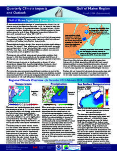 Gulf of Maine Region  Quarterly Climate Impacts and Outlook  March[removed]Experimental)