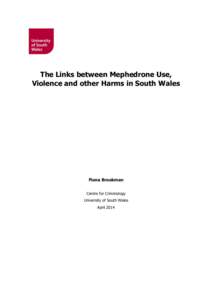 The Links between Mephedrone Use, Violence and other Harms in South Wales Fiona Brookman Centre for Criminology University of South Wales
