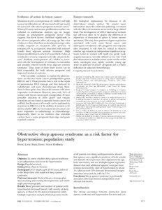 Papers Evidence of action in breast cancer