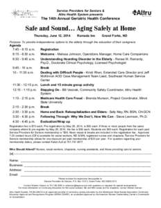 Service Providers for Seniors & Altru Health System presents