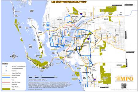 LEE COUNTY BICYCLE FACILITY MAP CHARLOTTE COUNTY GLADES COUNTY  Del Prado Blvd S
