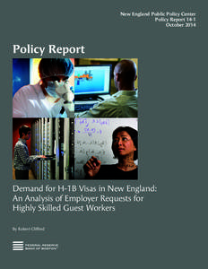 New England Public Policy Center Policy Report 14-1 October 2014 Policy Report