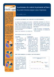 nt e/déchets La performance des contrats de partenariat en France : Une première évaluation intégrant la phase d’exploitation Ce travail a été réalisé