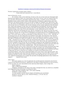 Southern Campaign American Revolution Pension Statements Pension Application of Neals Jones: S36023 Transcribed and annotated by C. Leon Harris State of Delaware, to wit Be it known, that on the ninth day of April, in th