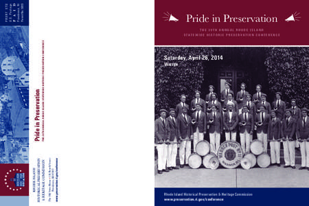 RHODE ISLAND  www.preservation.ri.gov/conference The Old State House u 150 Benefit Street Providence, RI 02903
