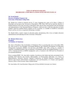 Academia / Education Management Corporation / Student affairs / Student financial aid in the United States / Adamson University / Baruch College / Grove City College / Columbia University / University of Belize / Middle States Association of Colleges and Schools / Higher education / Education