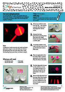 THE SCIENCE LAB  Make & Do Activity Kit Time: 15 minutes + Difficulty: