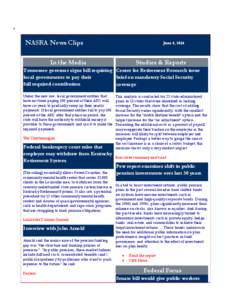 NASRA News Clips  June 4, 2014 In the Media