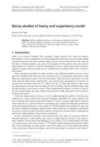 EPJ Web of Conferences 131, DOI: epjconfNobel Symposium NS160 – Chemistry and Physics of Heavy and Superheavy Elements