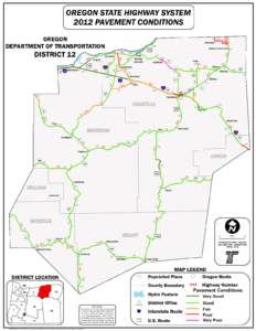 OREGON STATE HIGHWAY SYSTEM 2012 PAVEMENT CONDITIONS[removed]