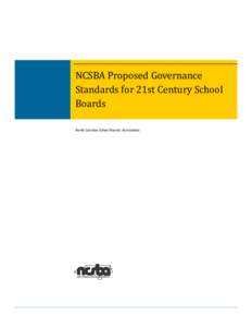 NCSBA Proposed Governance  Standards for 21st Century School  Boards  North Carolina School Boards Association   NC Professional Governance Standards 