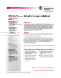 Sales Effectiveness / Competency dictionary / Business process improvement / Human resource management / Management / Performance management