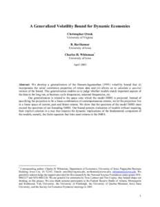 Notes on Spectral Implications of Security Market Data for Models of Dynamic Economies