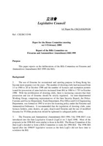 立法會 Legislative Council LC Paper No. CB[removed]Ref : CB2/BC[removed]Paper for the House Committee meeting