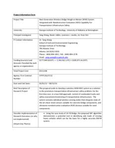 Microsoft Word - Wang_Next-Generation Wireless Bridge Weigh-in-Motion_Project Information Form - YWang201307.docx