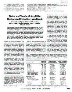 Conservation biology / CD1D / CD1 / Frog / Natural Killer T cell / Biology / Amphibian / Decline in amphibian populations