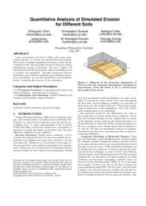 Quantitative Analysis of Simulated Erosion for Different Soils Zhongxian Chen  Jared Gross 