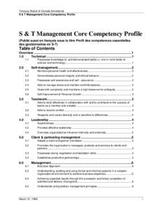 S & T Management Core Competency Profile