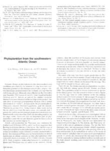 El-Sayed, S.Z., and S. TaguchiPrimary production and standing crop of phytoplankton along the ice-edge in the Weddell Sea. DeepSea Research, 28A, Fay, RSignificance of nanoplankton in primary