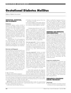 Health / Gestational diabetes / Diabetes mellitus / Glucose tolerance test / Impaired fasting glucose / Hyperglycemia / Insulin resistance / Impaired glucose tolerance / Blood sugar / Diabetes / Endocrine system / Medicine