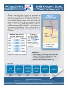 PASSENGER RAIL  BNSF CROSSING SIGNAL TIMING IMPROVEMENTS  January 2013