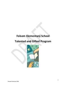 Folsom Elementary School Talented and Gifted Program