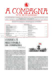 BOLLETTINO TRIMESTRALE, OMAGGIO AI SOCI - SPED. IN A.P. - 45% - ART. 2 COMMA 20/B LEGGEGENOVA Anno XLVI, N.S. - N. 2 - Aprile - Giugno 2014 Tariffa R.O.C.: “Poste Italiane S.p.A. - Spedizione in Abbonamento P