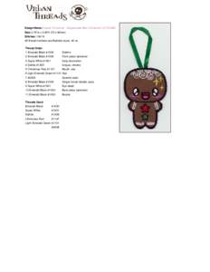 Design Name: Kawaii Christmas - Gingerbread Man (Ornament) (UTZ1466) Size: 2.76