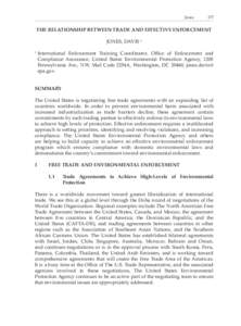 Environmental protection / Environmental law / International Network for Environmental Compliance and Enforcement / Dominican Republic–Central America Free Trade Agreement / Environmental governance / Environmental crime / Regulatory compliance / Environmental compliance / Free Trade Area of the Americas / Environment / Earth / Environmental social science