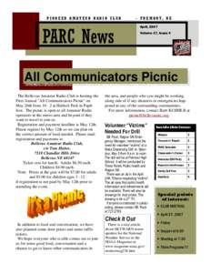 All Communicators Picnic The Bellevue Amateur Radio Club is hosting the First Annual 