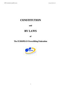 Constitution of the European Powerlifting Federation