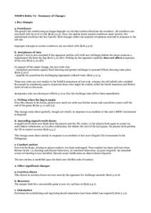 WESPA Rules V2 - Summary of Changes 1. Key changes a. Overdraws The penalty for overdrawing no longer depends on who first notices/discloses the overdraw. All overdraws are now dealt with by an X+2 rule (RuleThu