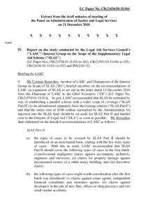 LC Paper No. CB[removed]Extract from the draft minutes of meeting of the Panel on Administration of Justice and Legal Services on 21 December 2010 X